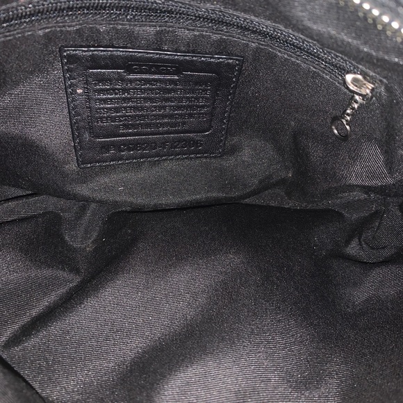 Coach Grey Signature Canvas Black Leather Hobo bag vintage original vintage - Picture 5 of 9